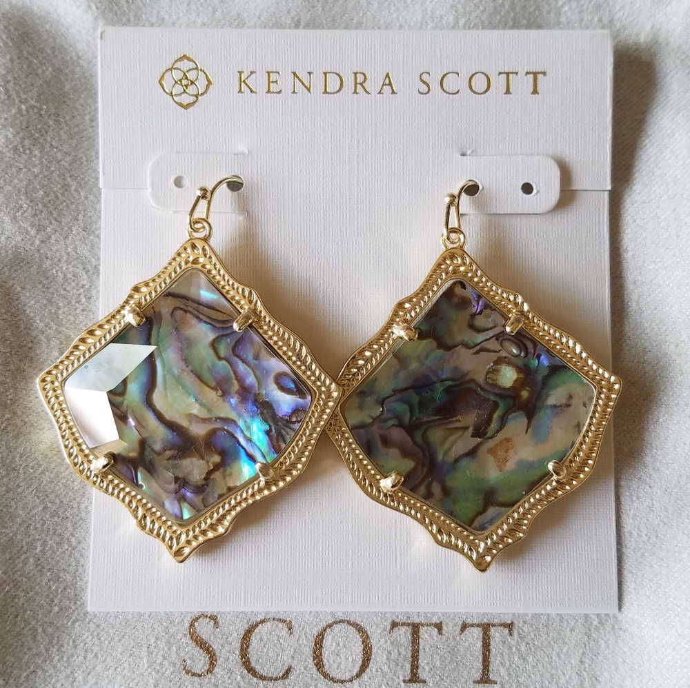 Kendra Scott Kristen Earrings In Abalone Shell.